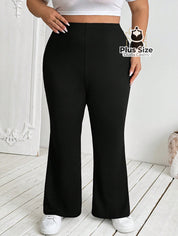 Calça Flare de Alta Elasticidade Plus Size Extra 125 Calça Flare de Alta Elasticidade Plus Size Extra