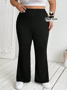 Calça Flare de Alta Elasticidade Plus Size Extra 125 Calça Flare de Alta Elasticidade Plus Size Extra