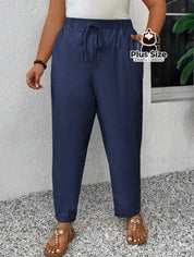 Calça Natural Luxe com Bolsos Laterais | 100% Algodão Calça Natural Luxe com Bolsos Laterais | 100% Algodão