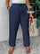 Calça Natural Luxe com Bolsos Laterais | 100% Algodão G / Azul Marinho Calça Natural Luxe com Bolsos Laterais | 100%