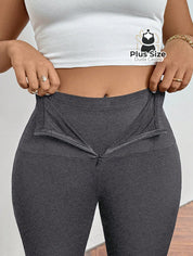 Calça Pantalona Modeladora Plus Size – Cintura Alta e Efeito Levanta Bumbum Calça Pantalona Modeladora Plus Size –