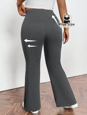 Calça Pantalona Modeladora Plus Size – Cintura Alta e Efeito Levanta Bumbum Calça Pantalona Modeladora Plus Size –