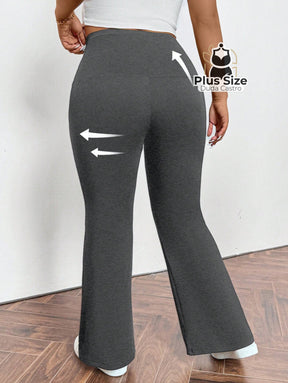 Calça Pantalona Modeladora Plus Size – Cintura Alta e Efeito Levanta Bumbum Calça Pantalona Modeladora Plus Size –