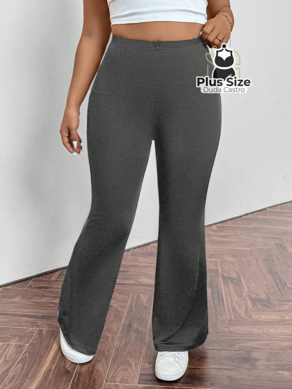 Calça Pantalona Modeladora Plus Size – Cintura Alta e Efeito Levanta Bumbum Calça Pantalona Modeladora Plus Size –