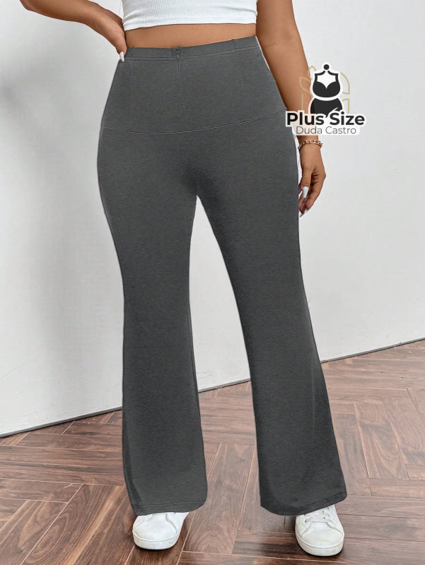 Calça Pantalona Modeladora Plus Size – Cintura Alta e Efeito Levanta Bumbum Calça Pantalona Modeladora Plus Size –