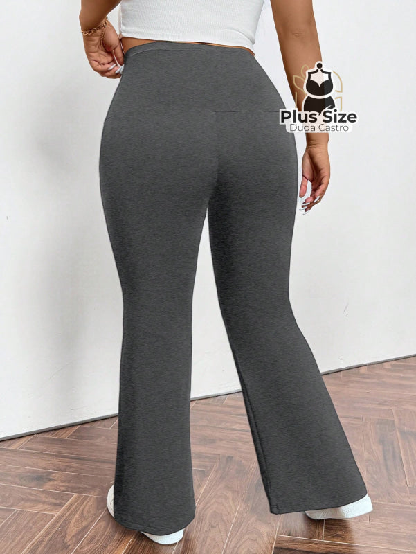 Calça Pantalona Modeladora Plus Size – Cintura Alta e Efeito Levanta Bumbum Calça Pantalona Modeladora Plus Size –