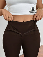 Calça Pantalona Modeladora Plus Size – Cintura Alta e Efeito Levanta Bumbum Calça Pantalona Modeladora Plus Size –