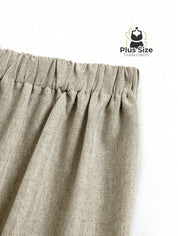 Calça Perna Larga Cintura Alta com Detalhe de Botões Várias Cores Plus Size Calça Perna Larga Cintura Alta com Detalhe