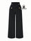 Calça Perna Larga Cintura Alta com Detalhe de Botões Várias Cores Plus Size G / Preto 110 Calça Perna Larga Cintura