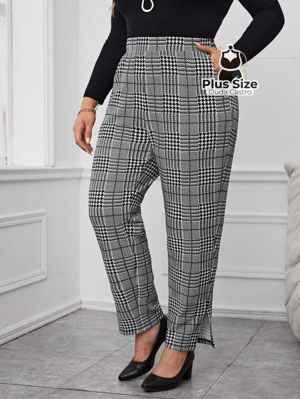 Calça Xadrez Plus Size Calça Xadrez Plus Size