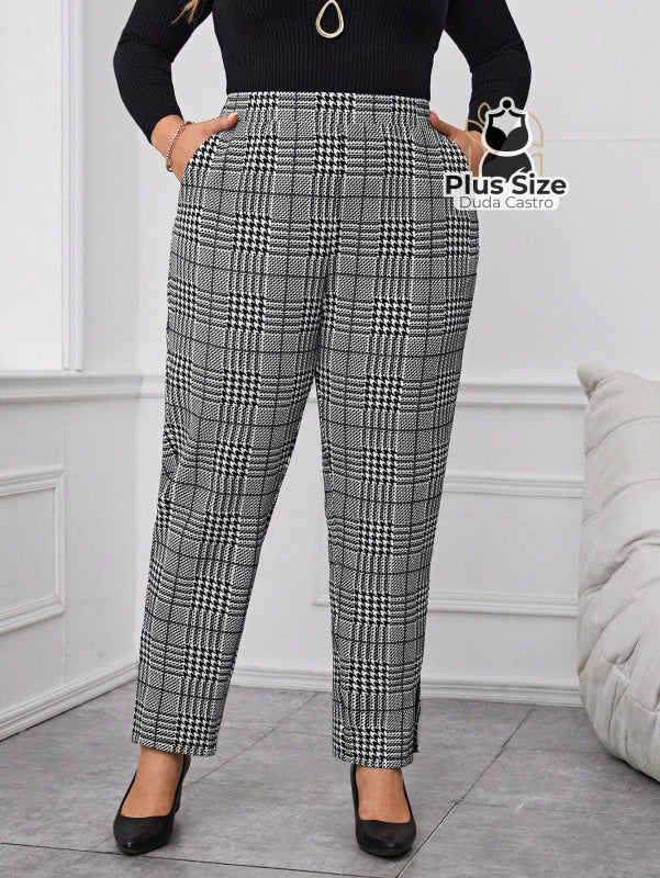 Calça Xadrez Plus Size Calça Xadrez Plus Size