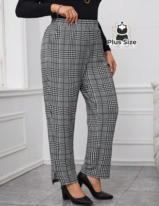 Calça Xadrez Plus Size Calça Xadrez Plus Size