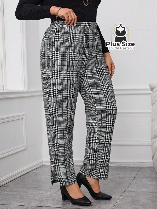 Calça Xadrez Plus Size Calça Xadrez Plus Size