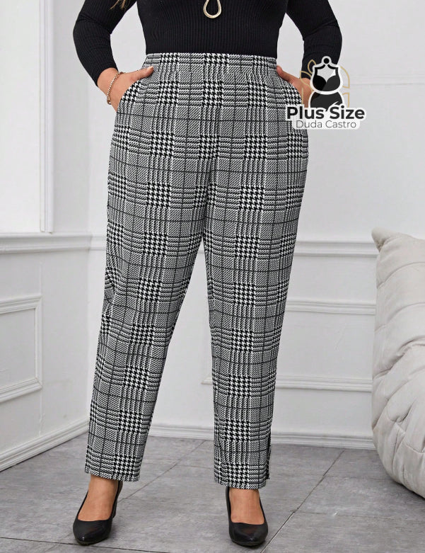 Calça Xadrez Plus Size G1 110 Calça Xadrez Plus Size