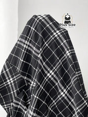 Calça Xadrez Social Plissado com Bolso Inclinado Plus Size Calça Xadrez Social Plissado com Bolso Inclinado Plus Size