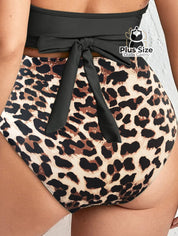 Calcinha De Biquini Cintura Alta Animal Print - Só A Parte Inferior
