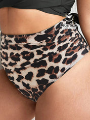 Calcinha De Biquini Cintura Alta Animal Print - Só A Parte Inferior