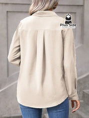Camisa Casual com Botões Plus Size Várias Cores Camisa Casual com Botões Plus Size Várias Cores