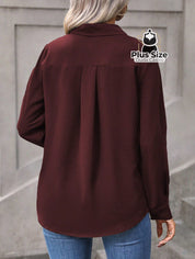 Camisa Casual com Botões Plus Size Várias Cores Camisa Casual com Botões Plus Size Várias Cores
