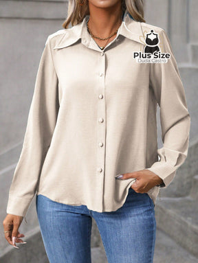 Camisa Casual com Botões Plus Size Várias Cores Camisa Casual com Botões Plus Size Várias Cores
