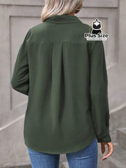 Camisa Casual com Botões Plus Size Várias Cores Camisa Casual com Botões Plus Size Várias Cores