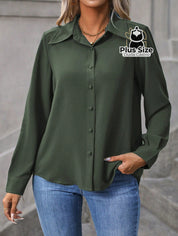 Camisa Casual com Botões Plus Size Várias Cores Camisa Casual com Botões Plus Size Várias Cores
