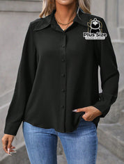 Camisa Casual com Botões Plus Size Várias Cores Camisa Casual com Botões Plus Size Várias Cores