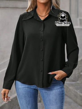 Camisa Casual com Botões Plus Size Várias Cores Camisa Casual com Botões Plus Size Várias Cores