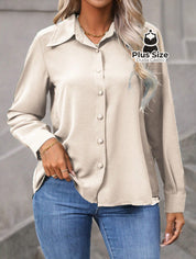 Camisa Casual com Botões Plus Size Várias Cores Camisa Casual com Botões Plus Size Várias Cores