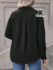 Camisa Casual com Botões Plus Size Várias Cores Camisa Casual com Botões Plus Size Várias Cores