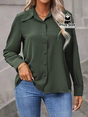 Camisa Casual com Botões Plus Size Várias Cores Camisa Casual com Botões Plus Size Várias Cores