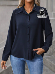 Camisa Casual com Botões Plus Size Várias Cores Camisa Casual com Botões Plus Size Várias Cores