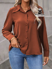 Camisa Casual com Botões Plus Size Várias Cores Camisa Casual com Botões Plus Size Várias Cores
