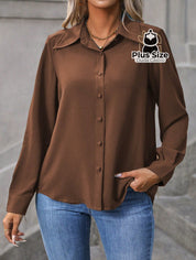 Camisa Casual com Botões Plus Size Várias Cores Camisa Casual com Botões Plus Size Várias Cores