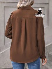 Camisa Casual com Botões Plus Size Várias Cores Camisa Casual com Botões Plus Size Várias Cores