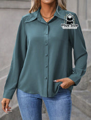 Camisa Casual com Botões Plus Size Várias Cores Camisa Casual com Botões Plus Size Várias Cores