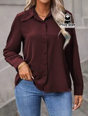 Camisa Casual com Botões Plus Size Várias Cores Camisa Casual com Botões Plus Size Várias Cores