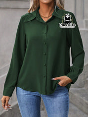 Camisa Casual com Botões Plus Size Várias Cores Camisa Casual com Botões Plus Size Várias Cores
