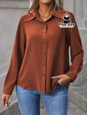Camisa Casual com Botões Plus Size Várias Cores Camisa Casual com Botões Plus Size Várias Cores