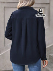 Camisa Casual com Botões Plus Size Várias Cores Camisa Casual com Botões Plus Size Várias Cores