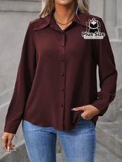 Camisa Casual com Botões Plus Size Várias Cores Camisa Casual com Botões Plus Size Várias Cores