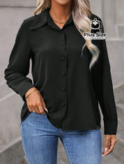 Camisa Casual com Botões Plus Size Várias Cores Camisa Casual com Botões Plus Size Várias Cores