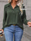 Camisa Casual com Botões Plus Size Várias Cores G / Verde Militar 120 Camisa Casual com Botões Plus Size Várias Cores