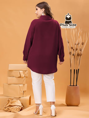 Camisa De Botões Clássica Blusa Plus Size