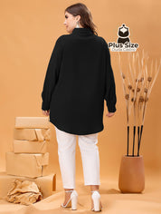 Camisa De Botões Clássica Blusa Plus Size