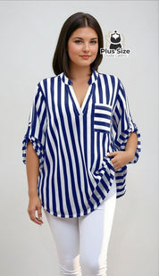 Camisa de Listras Verticais – Poder nas Listras Sofisticação no Caimento Camisa de Listras Verticais – Poder nas