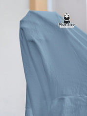 Camisa Em Viscose E Poliamida Plus Size Com Bainha Assimétrica Detalhes Elegante Botões
