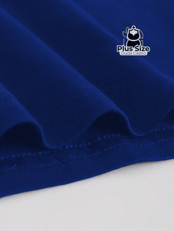 Camiseta Olho Grego Em Strass Preta Ou Azul Plus Size Blusa