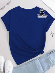Camiseta Olho Grego Em Strass Preta Ou Azul Plus Size Blusa