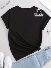 Camiseta Olho Grego Em Strass Preta Ou Azul Plus Size Blusa